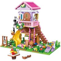 685pcs Building Blocks Friendship Tree House Villa Castle Classic Friend Girl's Model Figures Toy for Kids Birthday Gift