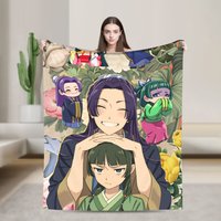Maomao Jinshi Anime The Apothecary Diaries Blanket Travel Office Flannel Throw Blanket For Home Decor Soft Quality Bedspread