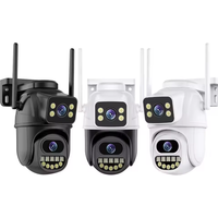 4K 8MP HD WIFI PTZ IP Cam 4X Zoom Dual Screen Auto Tracking Home Security Outdoor 4MP CCTV Surveillance ICSEE APP