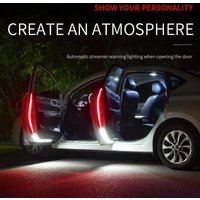 12V LED Car Door Opening Warning Atmosphere Light Strip Car Door Opening Night Warning Light Flashing Light LED Welcome Lamp