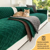 1PC-Cross patterned fence pattern sofa cushion, pet friendly scratch and dust resistant sofa protective cover