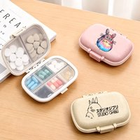 Totoro Small Medecine Box Woman Man Pill Storage Boxes Cartoon Mini Storage Box Portable Candy Case Cute Drug Separation Boxes