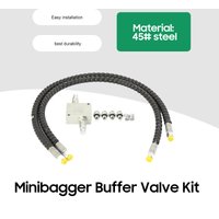 1-2T Mini-Bagger-Dämpferventil-Kit für Drehmotor, Rostschutz, für jede Maschine mit 1/4"-Hydraulikschläuchen und M14x1,5-Gewinde