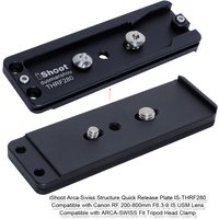 iShoot Arca-Swiss Fit Camera Quick Release Plate Compatible with Canon RF 200-800mm F6.3-9 IS USM Tripod Mount Ring Lens Collar