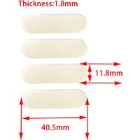 Set of 4 Keyboard Base Cabinet Black Rubber Feet, 1.8mm Thick, Anti-Slip Silicone Self-Adhesive Pads