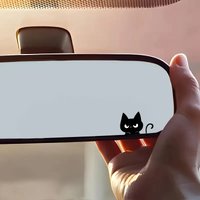 AliExpress NONE 4PCS/SET Peeking Black Cat Stickers Mini Cartoon Waterproof Vinyl Decals For Car Rearview Mirror Decor