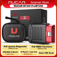 MUCAR BT200/BT200 Pro OBD2 Bluetooth-Diagnosetool Vollsystem-Diagnose Öl SAS 15 Reset OBD 2 Scanner für alle Fahrzeuge Codeleser