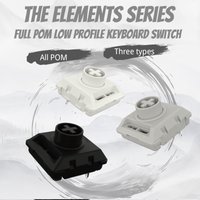 1/3/5pcs Kailh Customized Full POM The Elenments Series Low Profile Keyboard Switch White Rain Black Cloud Hide Mountain Switch