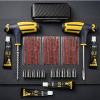 AliExpress NONE Universal Emergency Tire Repair Kit - Vacuum Tyre Puncture Plug Tool Set with Hard Storage Case for Car, Motorcycle, Bike