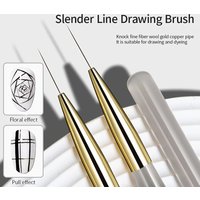 1pc/2pc Nail Art Liner Brushes French Stripe Nail Line Painting Pen Slender Long Line Drawing Brush UV Gel DIY Manicure Tool
