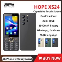 UNIWA HOPE XS24 4G Touchscreen Tastatur Telefon Android 8.1 Dual SIM 3,5 Zoll 2GB + 16GB 2500mAh Handy WhatsApp Telefon Halb-touch