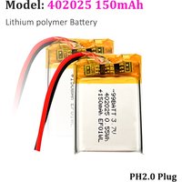 402025 150 mAh 3,7 V Lipo Lithium-Polymer-Akku für Smart-Armband Fernbedienung Bluetooth Headset Tastatur MP3 GPS Spielzeug Kamera