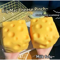 Simulate Cheese Slow Rebound Toy Shapeable Office Decompression Slow Rebound Cheese Pinching Ornament Relax Decompress Knead