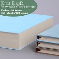 720 page ultra thick blank inner page sketchbook PU cover minimalist design small and fresh DIY office/painting
