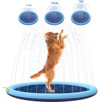 170cm Summer Pet Swimming Pool Dog Splash Sprinkler Pad Inflatable Mat Cooling Dogs Outdoor Play Water Mat Toys for Pet Children