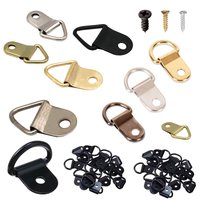 10/50pcs Stainless Steel D Shape Pull Hook Tie Down Anchor Ring Iron Cargo Tie Down Ring for Truck Trailers RV Boats Accessories