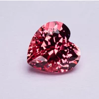 L-Lab Grown Padparadscha Heart Shape Red Color VVS1 Gemstone for Charms Diy Jewelry Making Rings Selectable Certificate
