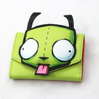 Invader Zim 3D GIR Trifold Wallet,Kawai Cartoon Cute Student Wallet Fashion Card Pocket