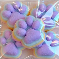 (HefengCL)Soft Rainbow Cat Paw TPR Toy, Relieve Study & Work Pressure, Great Party Gifts and Classroom Prizes