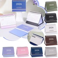 2026 Mini Desk Calendar Simple Style English Mini Desk Calendar Desktop Display Portable Decoration Handmade Diary