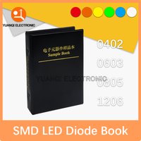 0402 0603 0805 1206 24Values 1200pcs SMD LED Sample Book Light Emitting Diode Lamp Bead Kit Red Blue Green White Yellow Orange