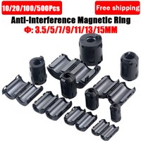 Snap Degaussing Filter Noise Suppressor EMI RFI Clip Choke Ferrite Core Cable Filter Removable Anti-interference Magnetic Ring
