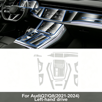 For Audi Q7 Q8 2021-2024 Center Interior Film Transparent TPU Car Gearbox Panel Dashboard Anti-Scratch Sticker Protective Film