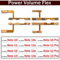 Power Switch On/Off Button Volume control Key Button Flex Cable For Xiaomi Redmi Note 10 10s 11 11s 12 12s 12 13 Pro Plus 4G 5G