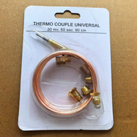 Universal Gas Thermocouple Valve with 5Pcs Nut Replace Temperature Controller Probe For Gas Burner Fireplace Heating Accessories
