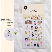 Korean Import Suatelier Vibrant Campus Paper Sticker Scrapbook Decoration Stationery DIY Stickers School Office Supply 1168