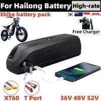 Hailong Battery 48V 36V 52V 20Ah 30Ah for 250W~1000W Waterproof LithiumBattery + Charger