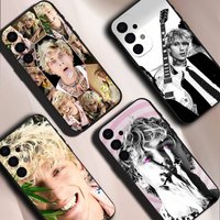 M-MGK Kelly singer Phone Case For Samsung S26,S25,S24,21,22,23,30,Ultra,20,Plus,Note,10,9,Black soft silicone case