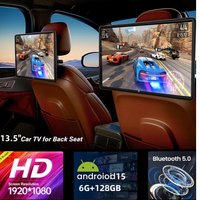 13,5 Zoll Kopfstützenmonitor Tablet-PC Drehbarer Unterhaltungsbildschirm für den Fond Android 15 HD 4G WIFI HDMI 6GB+128GB ROM Mirroring Miracast