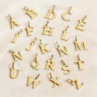 26 Gold Color Initial Letter Pendant for DIY Necklace Charm A-Z Stainless Steel Personalized Dainty Cute Fashion Jewelry