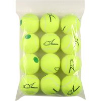 12Pcs Low Compression Youth Tennis Balls, Transition Felt Tennis Balls for Kids Training, Pressureless Reduced Bounce