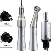NSK FX23 Style Dental Low Speed Handpiece Kits Teeth Polishing Contra Angle Air Motor External Water Spray 2/4H Connector E-type