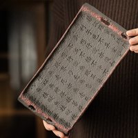 Handmade Rock Texture Tea Tray Dry Brew Chapan Coarse Pottery Chinese Zen Style for Gongfu Tea Ceremony Desktop Board