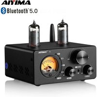 AIYIMA Audio T9 HiFi Bluetooth 5.0 wzmacniacz lampy elektronowej USB DAC Stereo Amplificador COAX OPT VU Meter głośnik wzmacniac