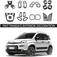 Fit for Fiat Panda Carbon Fiber Color Interior Cover Trim Accessories Kits