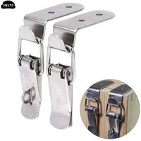 1PCS Stainless Steel 304 Toolbox Locking Latch Hasps Metal Toggle Catch Clasp Box Loaded Hinges Furniture Hardware Accessories