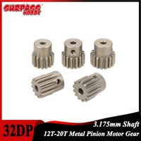 32DP 3.175mm 12T 13T 14T 15T 16T 17T 18T 19T 20T Metal Pinion Gear for 1/8 1/10 1/12 RC Car Wltoys Brushed Brushless Motor