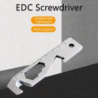 Keychain Multi-tool EDC Multi-tool Pry Bar 10 In 1, Bottle Opener Screwdriver, Box Opener, Rope Cutter And More TSA Key Tool EDC