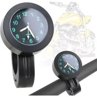 Waterproof Bike Clock - Shockproof Quartz Motorcycle Handlebar Clock for Cruiser, Dirt Bike & Custom Builds