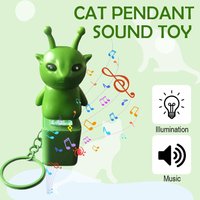 Mechanical Keyboard Fidget Toy LED Light Keycap Keychain Stress Relief Clicker Fingertip Decompression Toy For Office Adult Kid