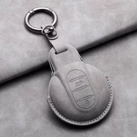 Car Remote Key Case Cover for Mini COOPERS COUNTRYMAN ONE JCW CLUBMAN F56 F55 F54 F57 F60 Roadster Leather Keychain