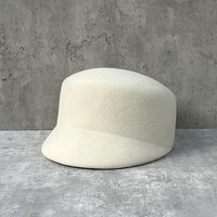 ins chic japan winter solid short brim wool felt Equestrian hat men women visors cap