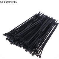 【Gt1】100/300Pcs 2026 Nylon Wire Fasteners Reusable Plastic Cable Zip Ties With Quick Release For Home Office And Outdoor Use