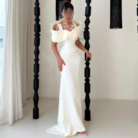 Emerald White Mermaid Evening Dresess Elegant Off Shoulder Women Prom Gowns with Feathers Customized Formal Vestidos De Fiesta