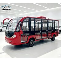 72V Luxury Electric Sightseeing Bus Shuttle New Model 14 Seats for Tourist Car Use