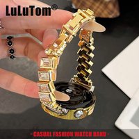 18/20/22mm Strap For Samsung Galaxy Watch 8 Ultra 7 6 5 Pro 4 Classic Amazfit Bip Irregular Square Diamond Bracelet Watch Band